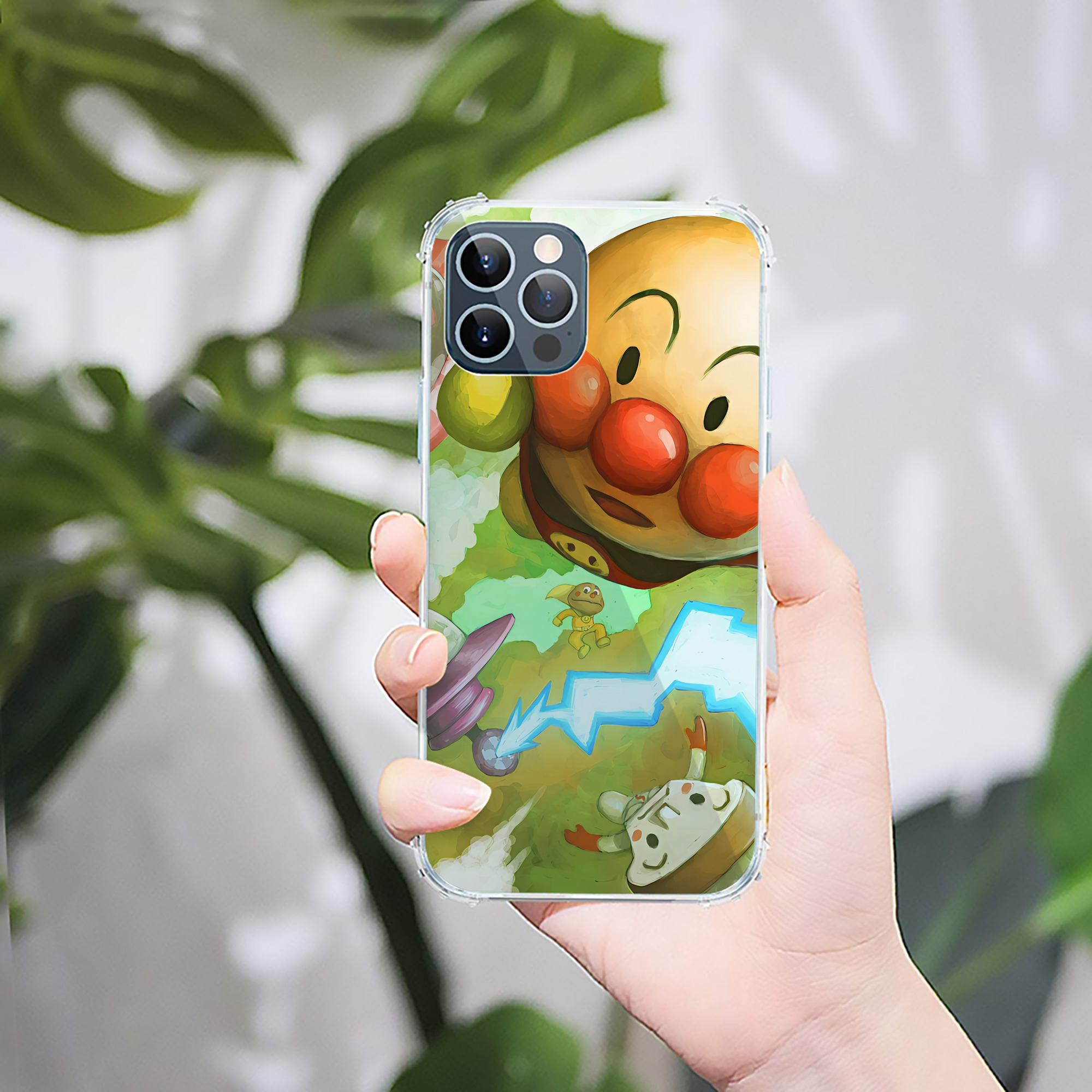 （画像用） アンパンマン Anpanman 【iPhone 12シリーズ対応】透明スマホケース（クリアソフトケース）